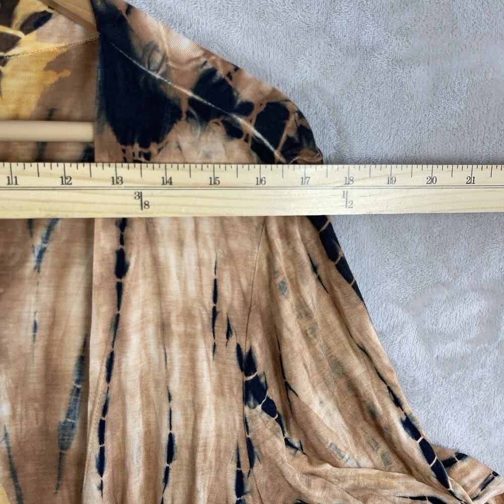 Sovrin Moon Tree Tie Dye Fringed Cardigan XS Kimono Dark Boho Whimsigoth USA - Picture 9 of 11